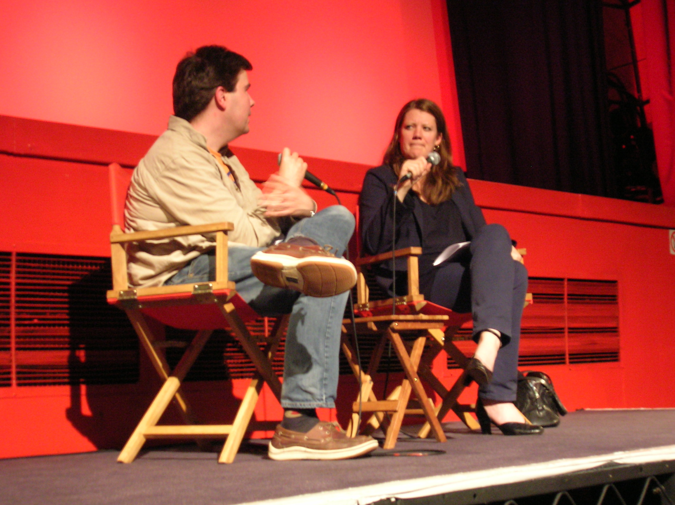 Alex Fitch talks to Hannah Patterson about Zoo at the Prince Charles Cinema, photo by Robin Warren